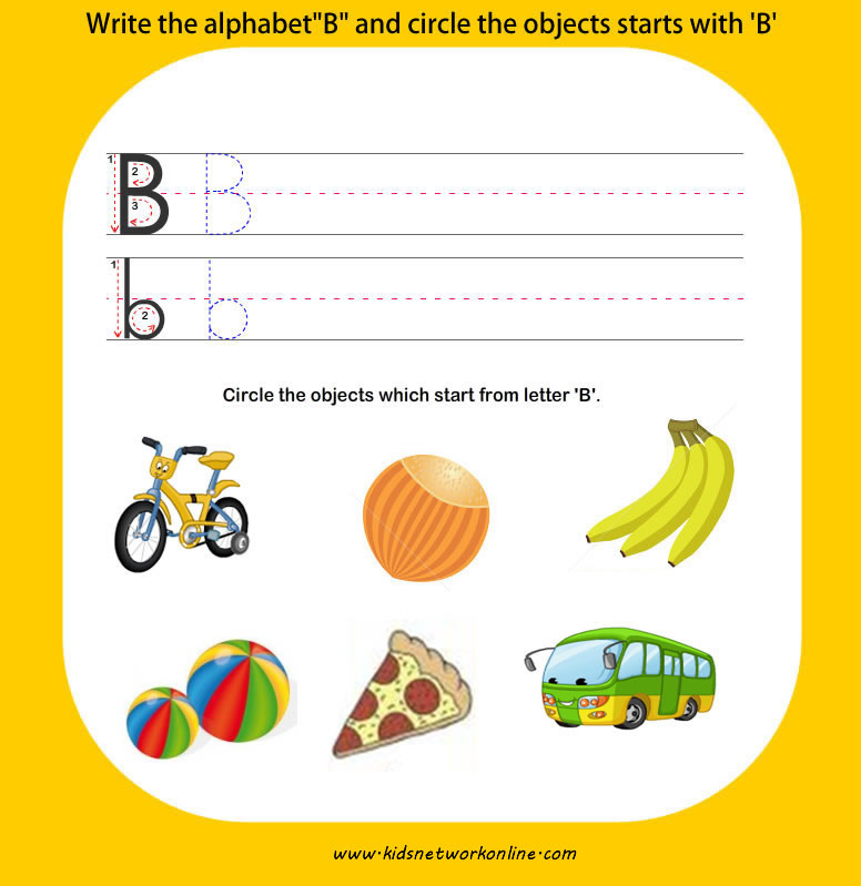 phonics worksheets:Letter-B