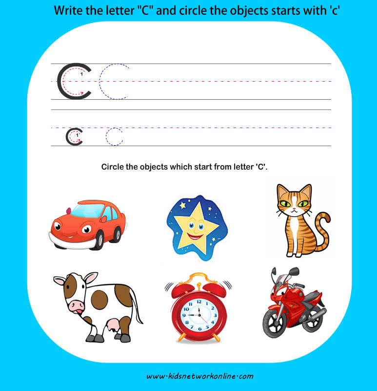 phonics worksheets:Letter-C