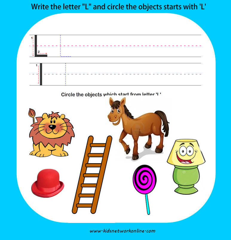 phonics worksheets:Letter-L