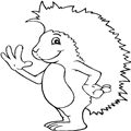 animal coloring-Hedgehog