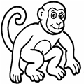 animal coloring-Monkey