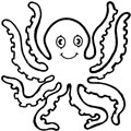 animal coloring-Octopus