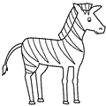 animal coloring-Zebra