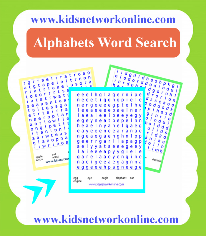 AlphabetsWordSearch activities for kids