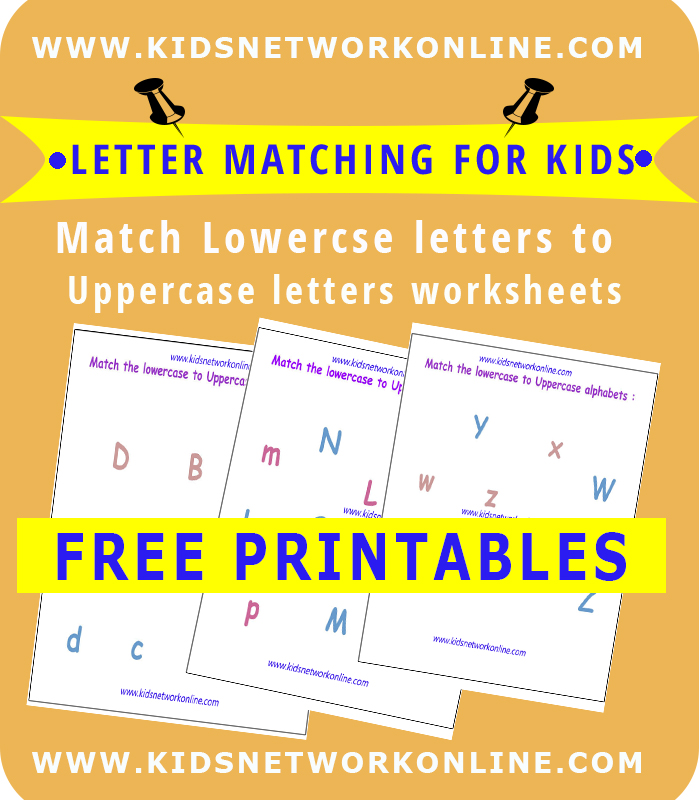  Match lowercase letters to uppercase letters worksheets