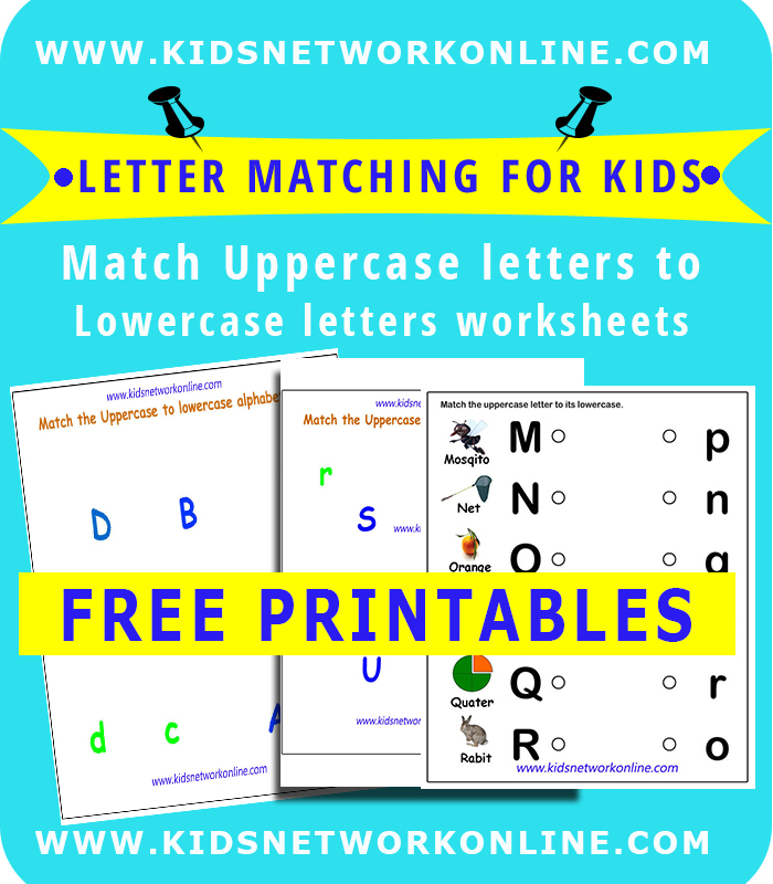  Match Uppercase letters to Lowercase letters worksheets