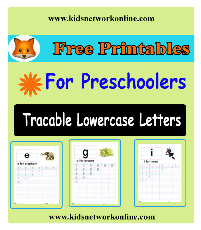 Traceable lowercase letters worksheets